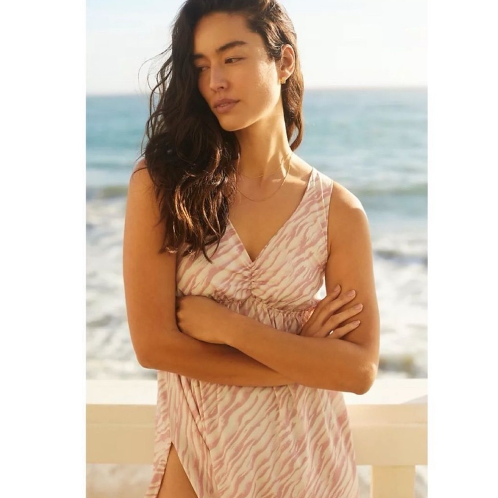 Zebra-Striped Cover-Up Maxi Dress - Picture 3 of 14